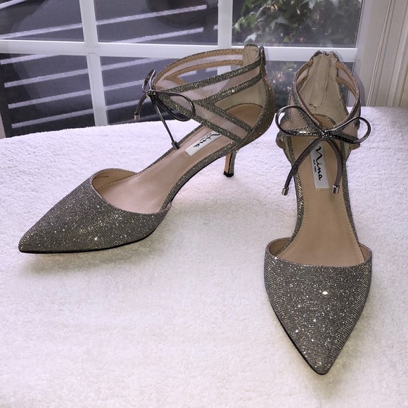 Nina Shoes - NEW! Nina Cheri illusion Silver Dress sandals